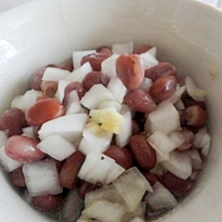 新玉ねぎと小豆のマリネ
